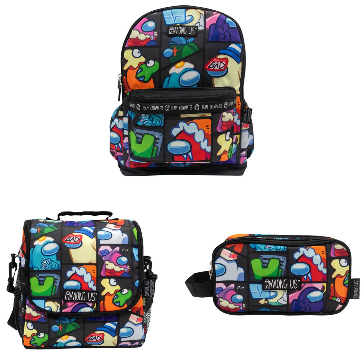 CHILDRENS CLUB - Set de Mochila escolar x3 piezas - Among Us