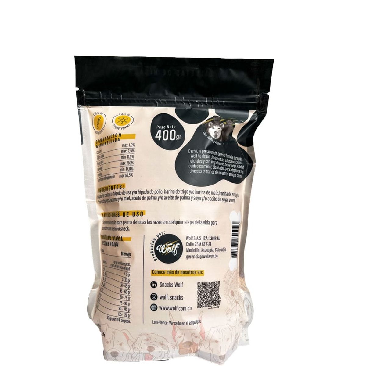 GENERICO - Galletas de hígado Wolf 400 gramos