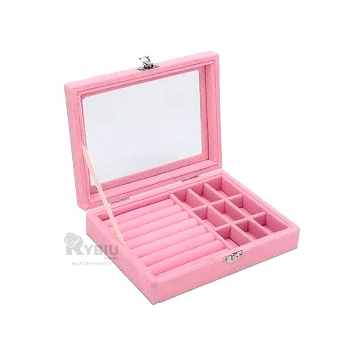 GENERICO - Joyero Multifuncional y Organizador Rosado Y+Papel de Regalo