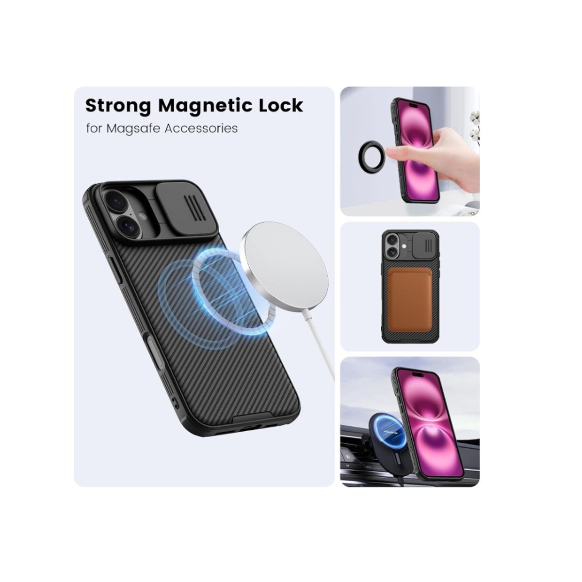 NILLKIN - Case Para Iphone 16 NILLKIN Funda Iphone 16 anticaídas