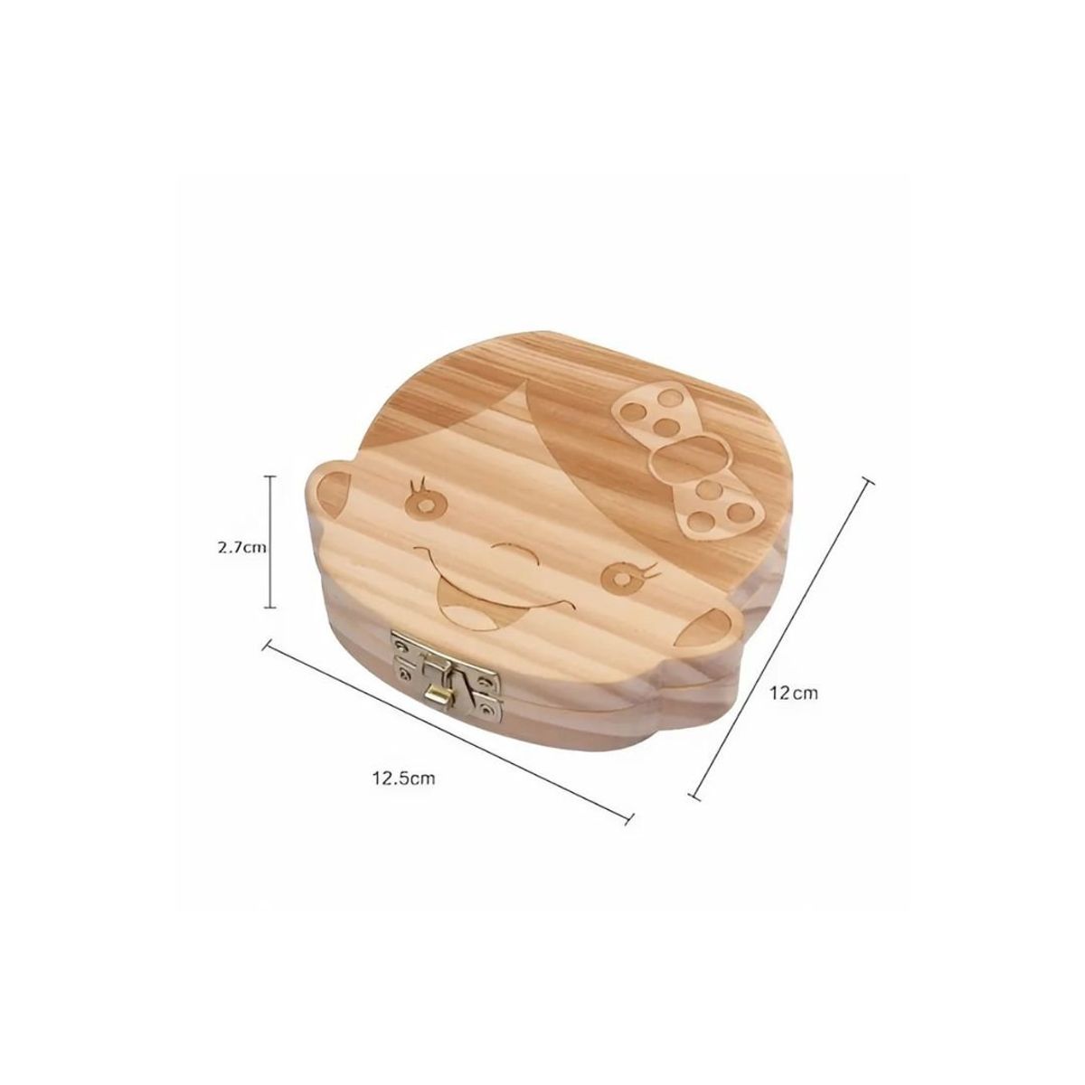 GENERICO - Caja de Madera Porta Diente Para Niñas