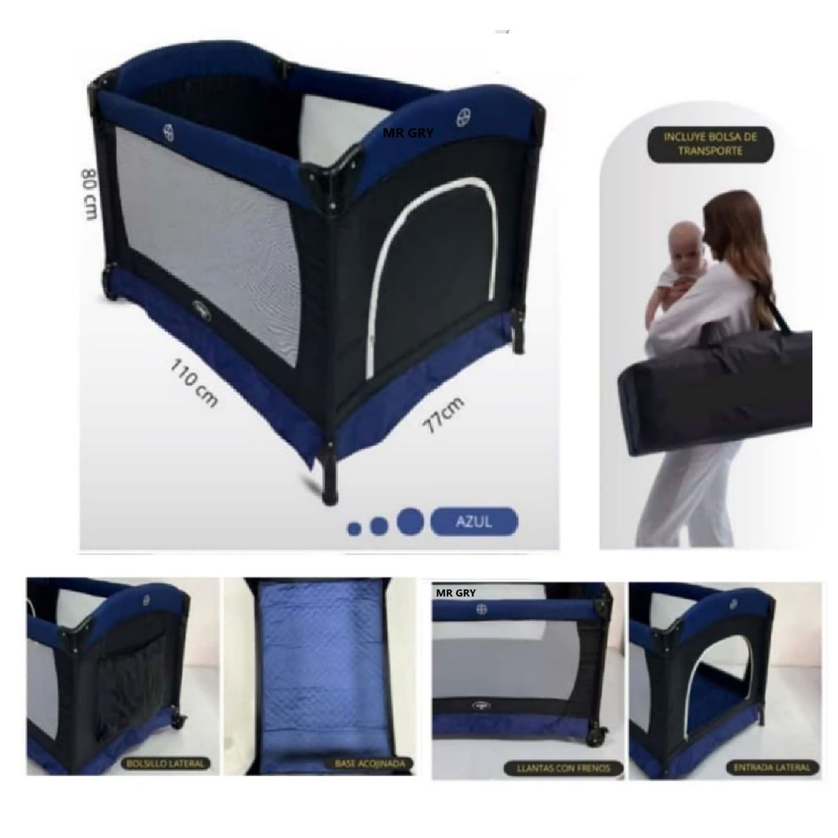 STOKKER BABY - Cuna Corral Cosmo STOKKER BABY Azul