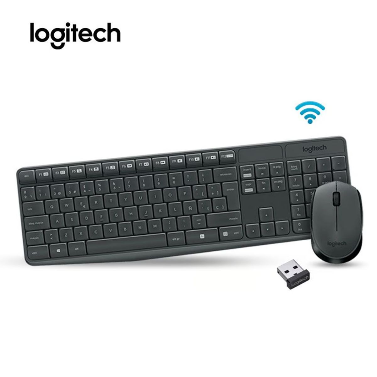 LOGITECH - Teclado Mouse Logitech MK235 Inalambrico Negro