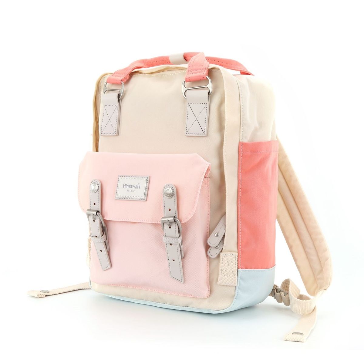 HIMAWARI - Himawari - Mochila escolar o viaje porta Laptop - Rosa Pastel y Crema