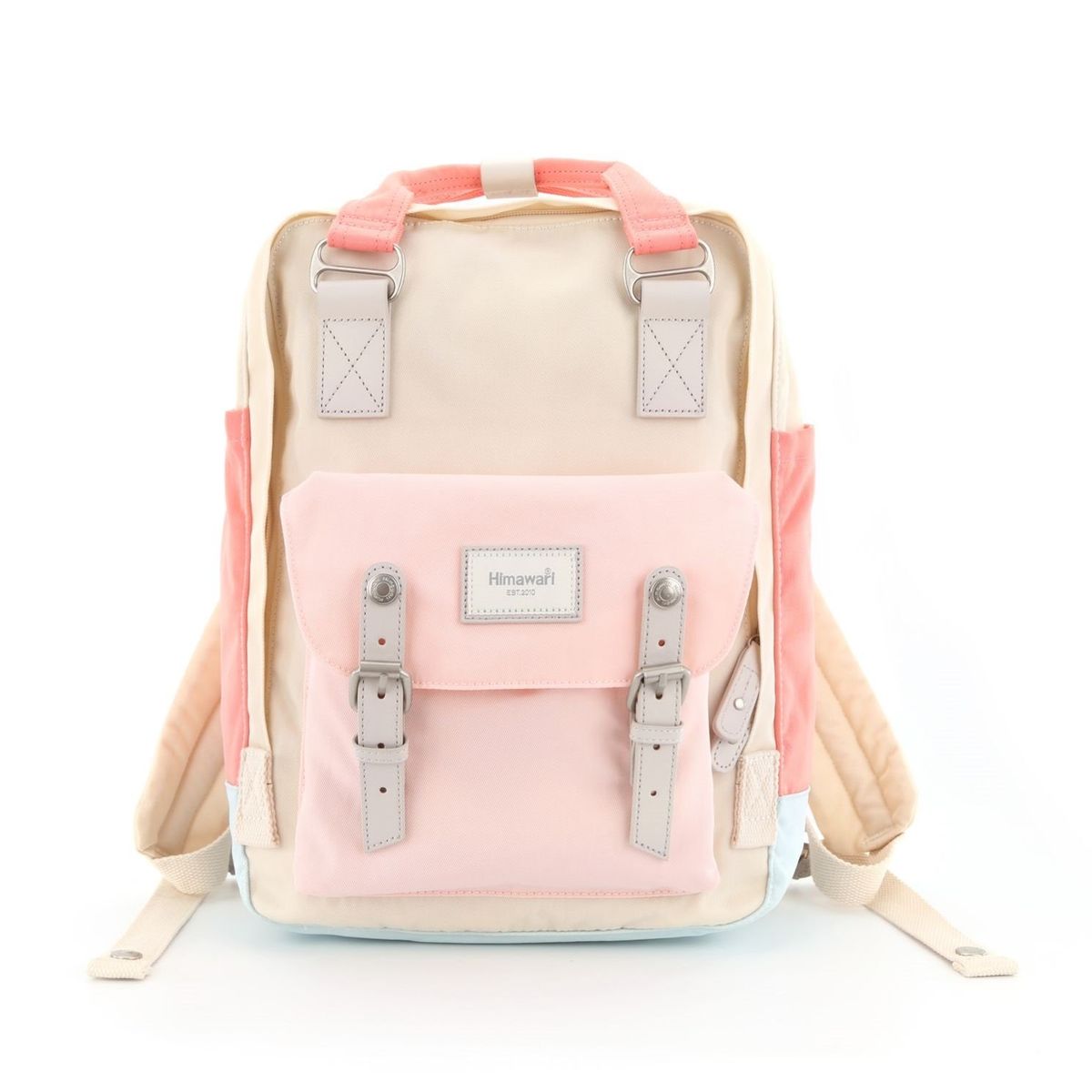 HIMAWARI - Himawari - Mochila escolar o viaje porta Laptop - Rosa Pastel y Crema