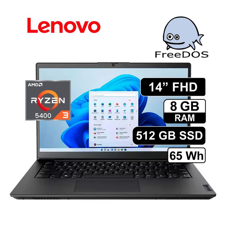 LENOVO - LAPTOP LENOVO K14 G1 AMD RYZEN 3 5400U 8GB RAM 512GB SSD 14” FHD  21CUS0PT00