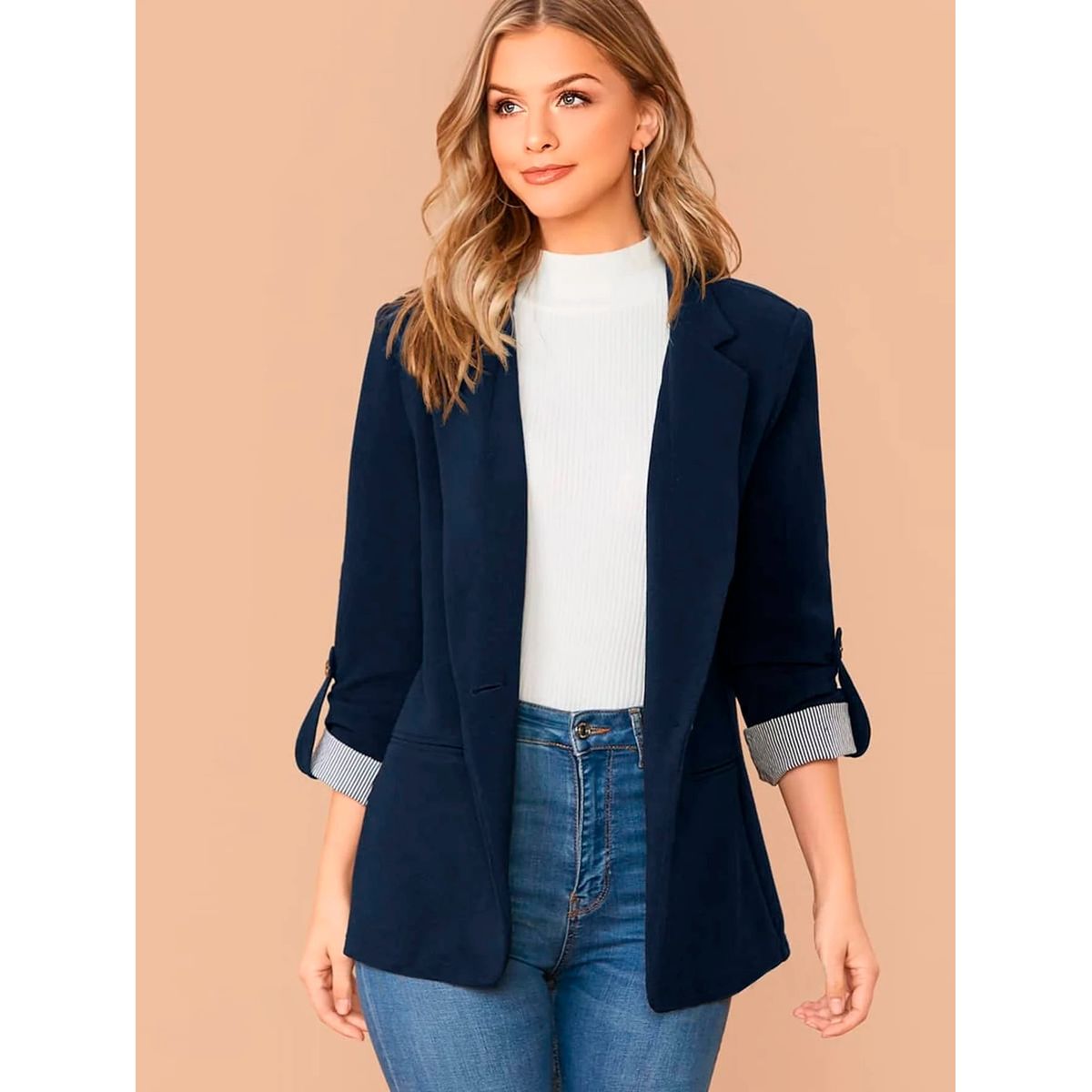 GENERICO - Blazer azul marino saco