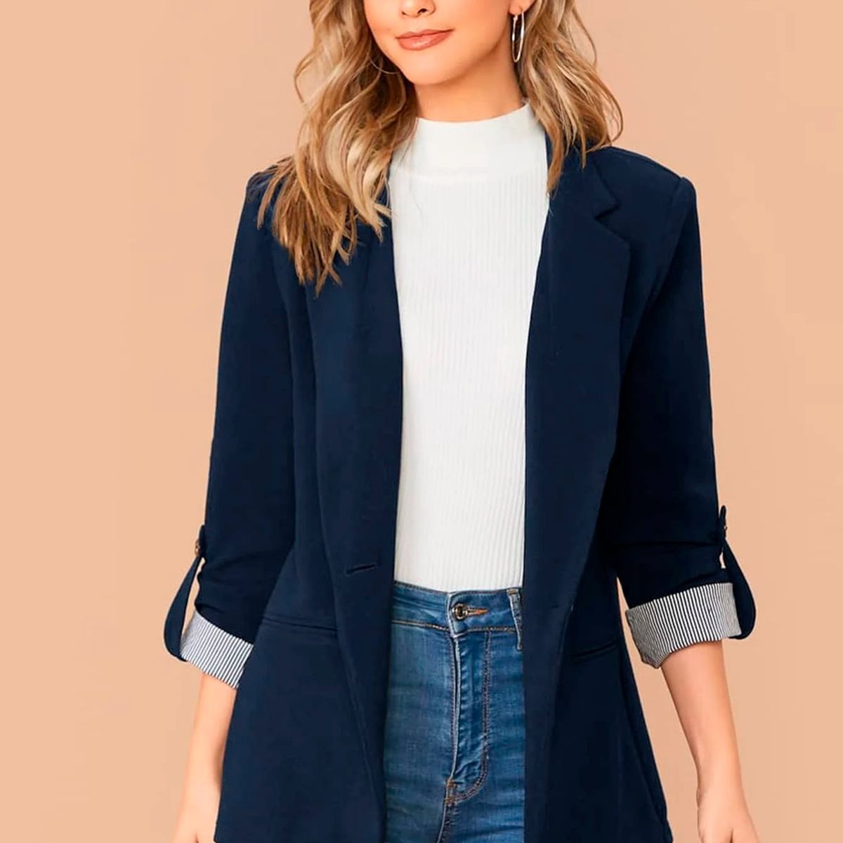 GENERICO - Blazer azul marino saco