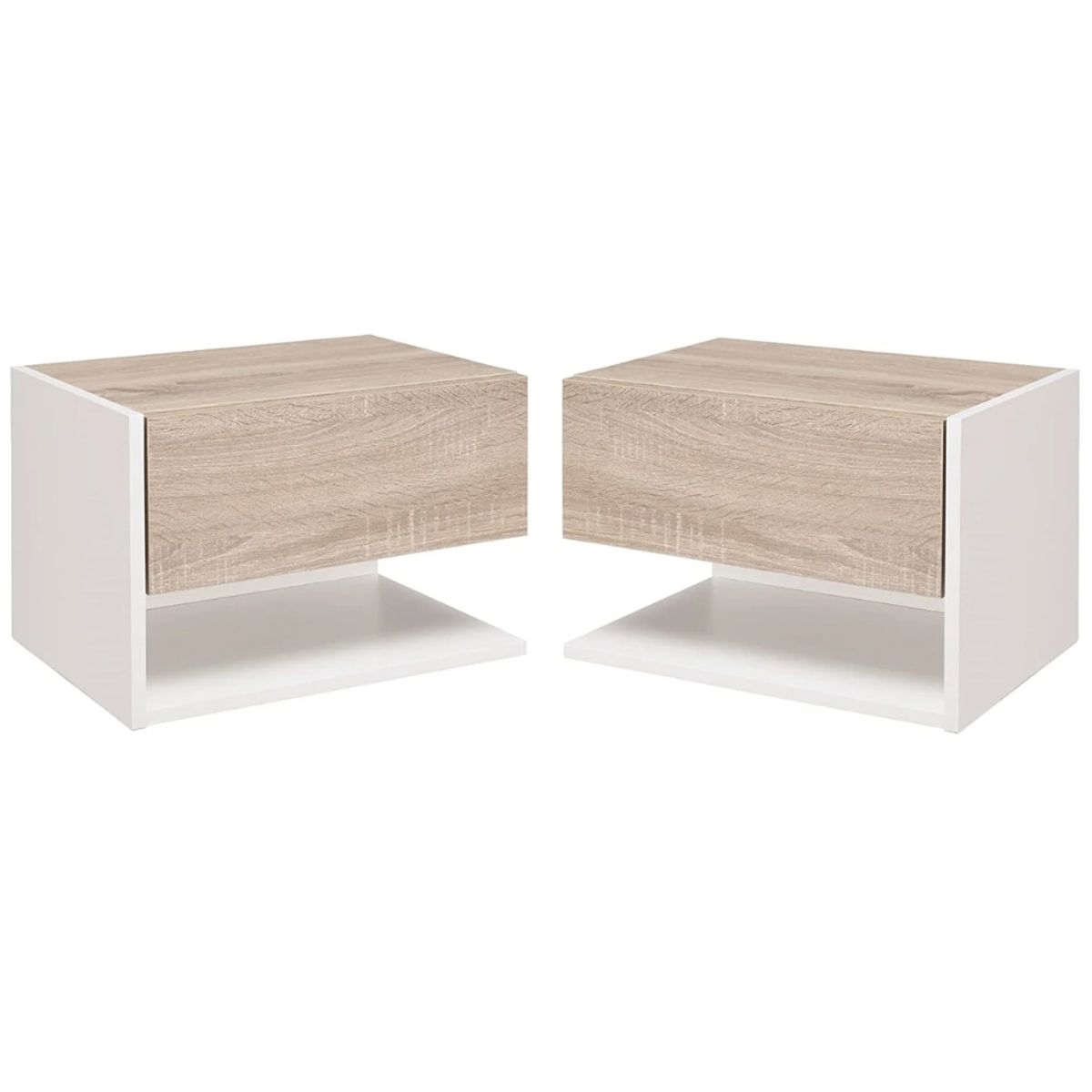 GENERICO - Velador Flotante Ines x2 Cenizo y Blanco Petrox Home