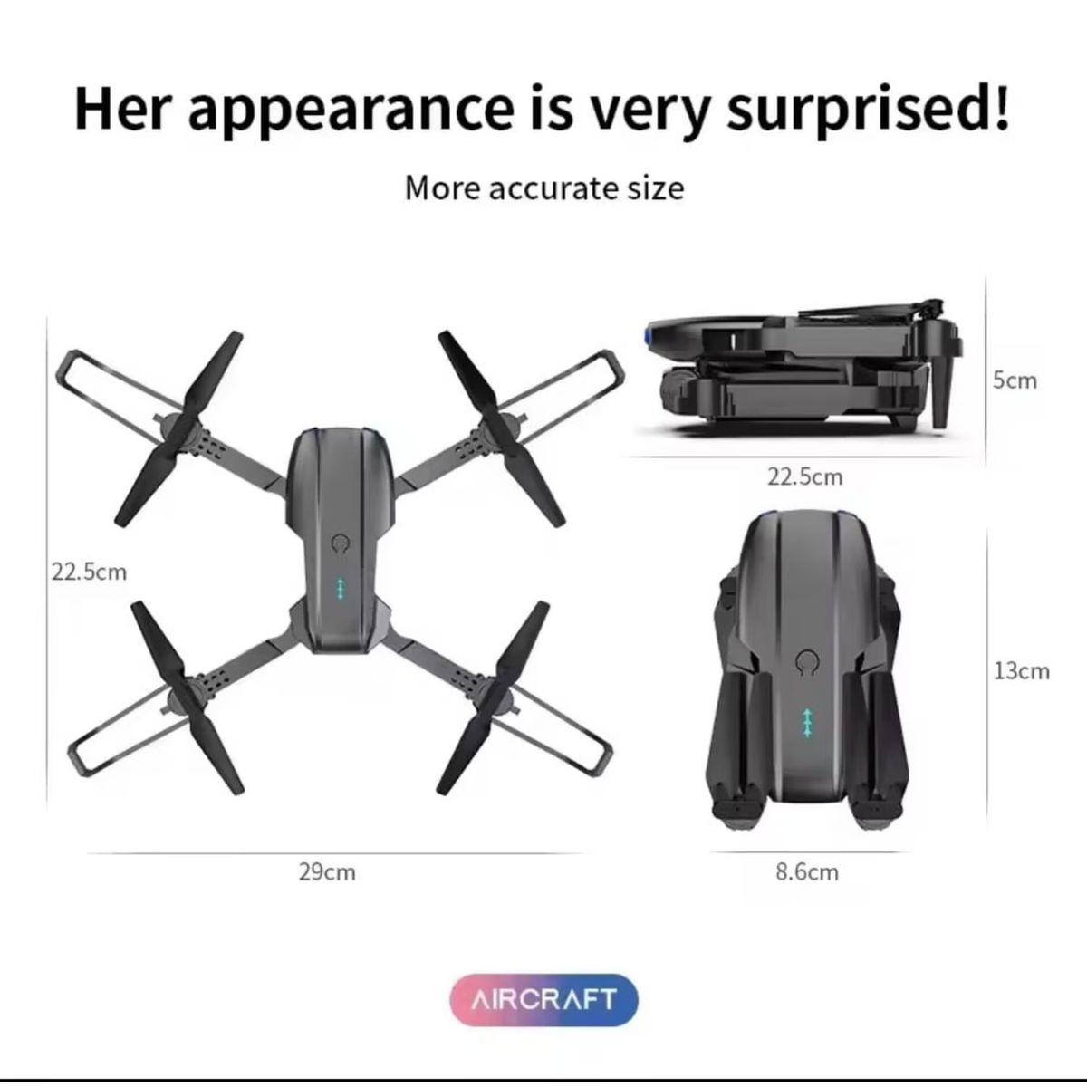 GENERICO - Drone E99 Pro con Doble Camara HD incluye Estuche y Repuestos