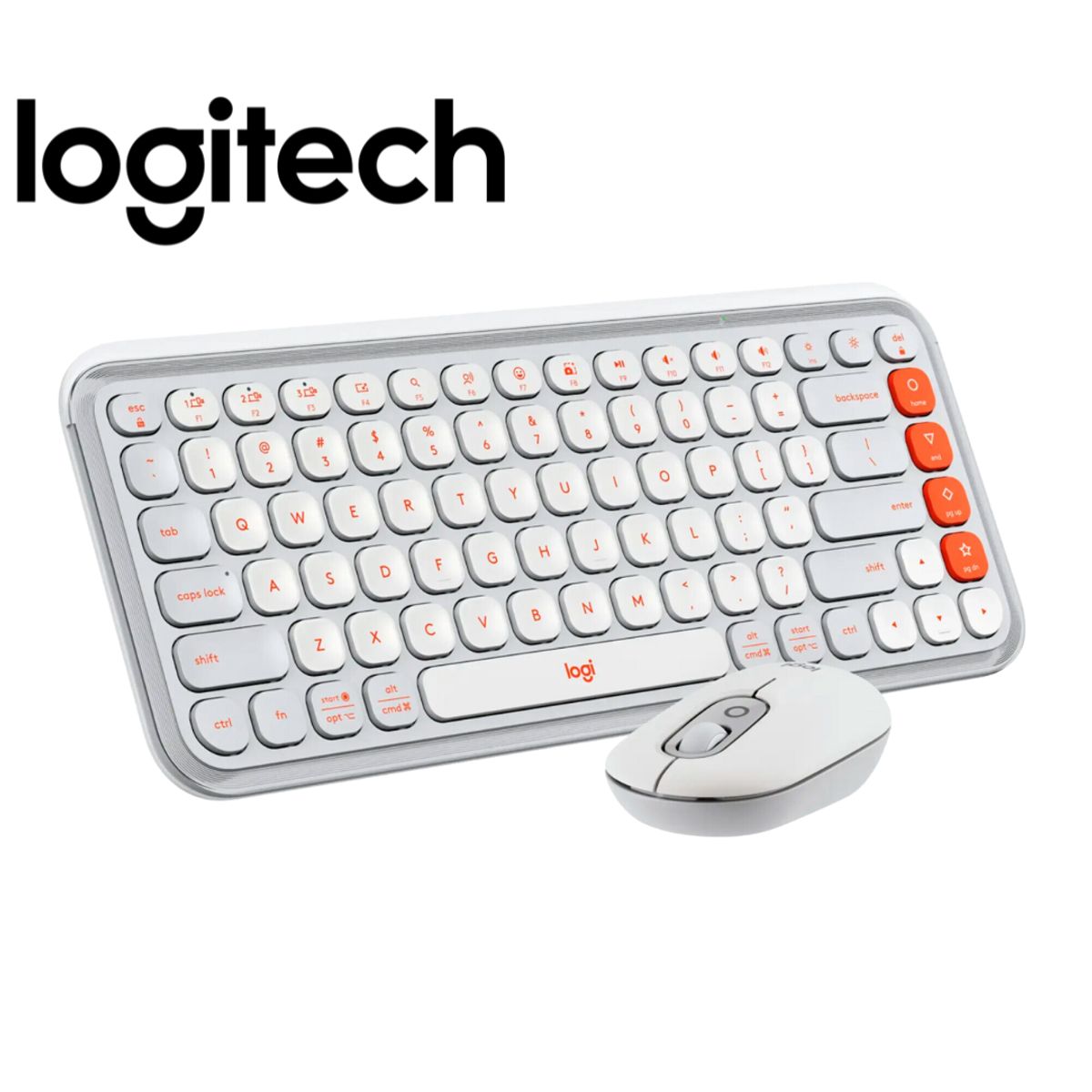 LOGITECH - Teclado Logitech + Mouse Pop Icon Bluetooth Wireless White