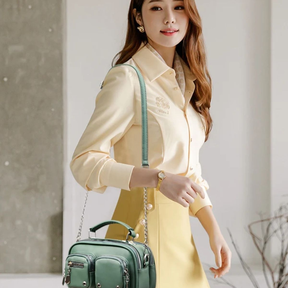 GENERICO - Cartera Morral en Cuero Pu Rectangular mujer