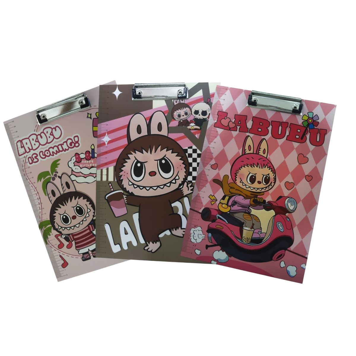 GENERICO - Porta Papeles con Clip mas Regla con Diseño