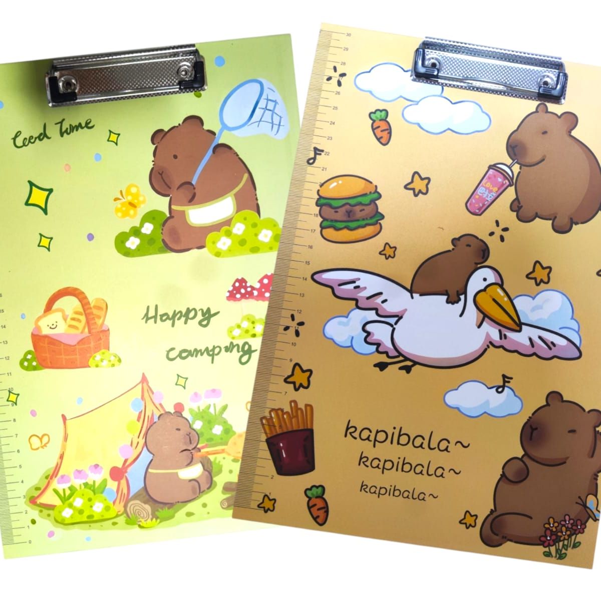 GENERICO - Porta Papeles con Clip mas Regla con Diseño Capibara