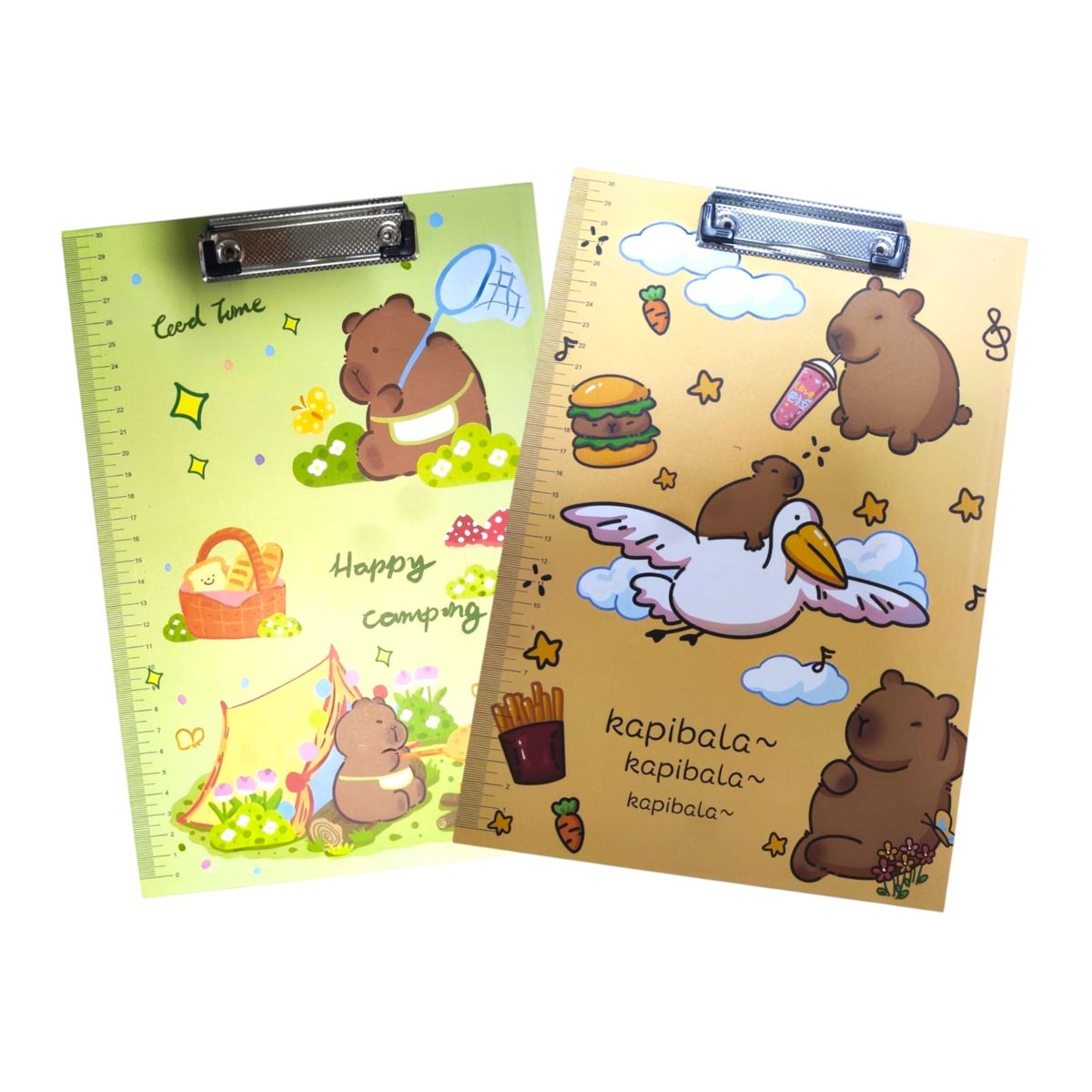 GENERICO - Porta Papeles con Clip mas Regla con Diseño Capibara