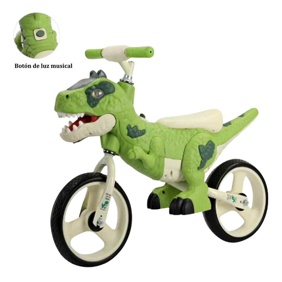 GENERICO - Bicicleta de Equilibrio Infantil Dino T-Rex Sin Pedales