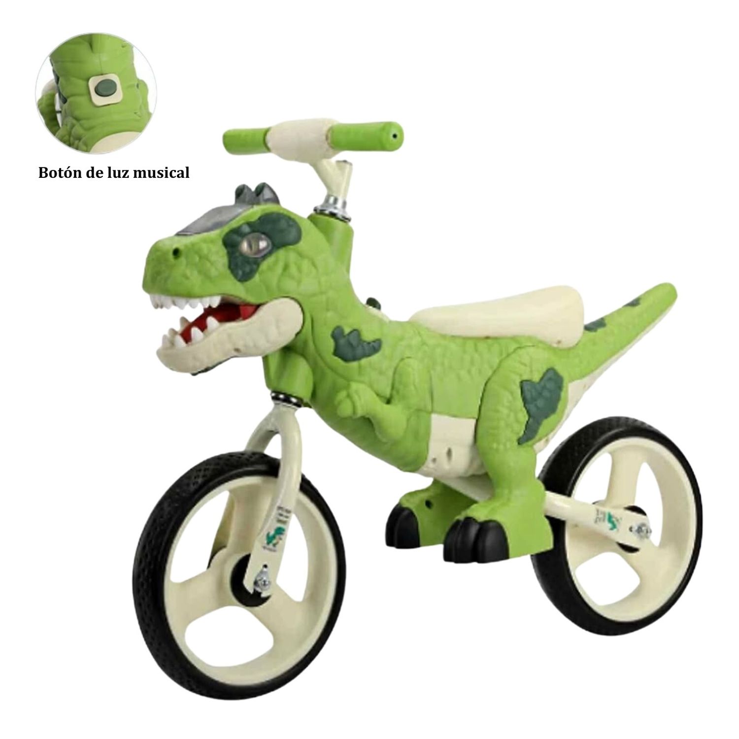 Bicicleta de Equilibrio Infantil Dino T-Rex Sin Pedales GENERICO