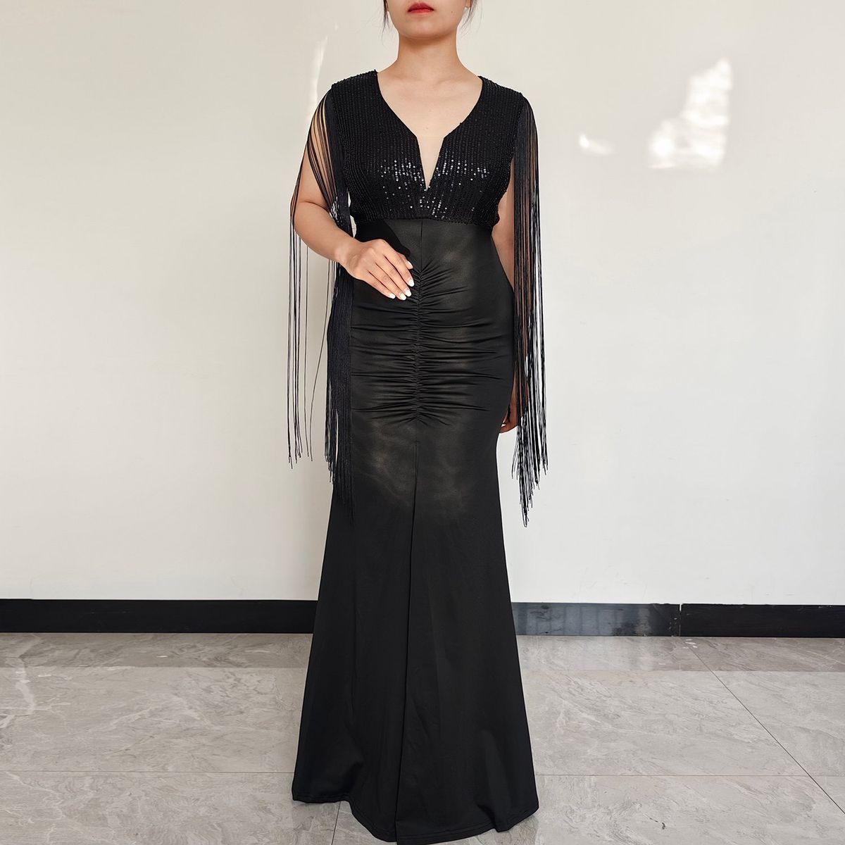 RINODERINA - Vestido Largo Elegante Fiesta Moderno Moda Mujer