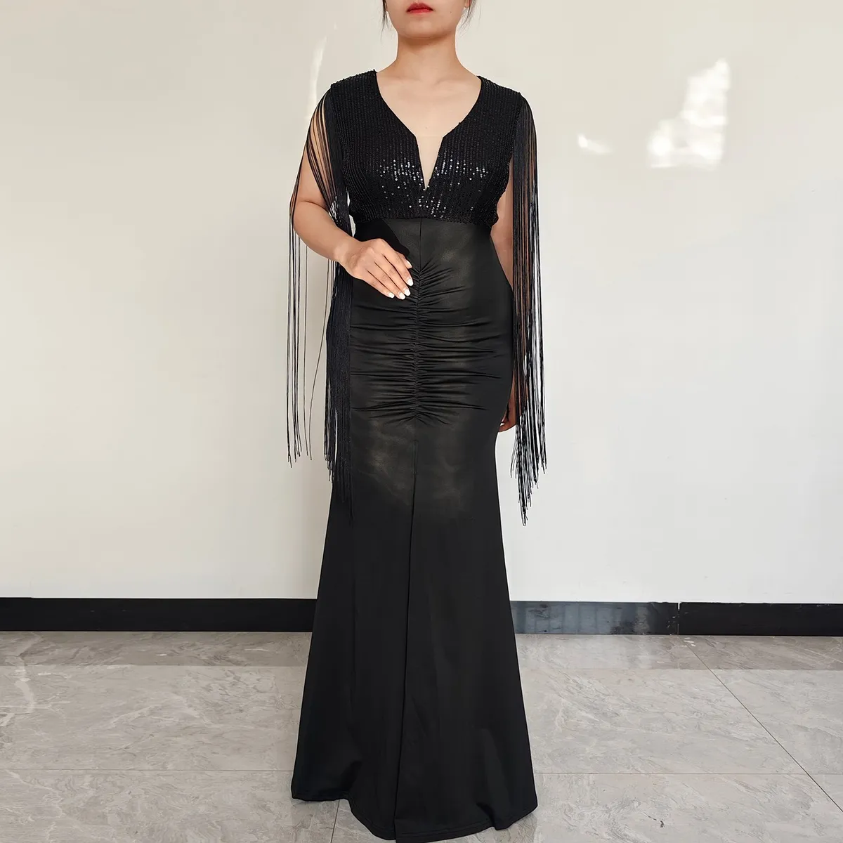 RINODERINA - Vestido Largo Elegante Fiesta Moderno Moda Mujer