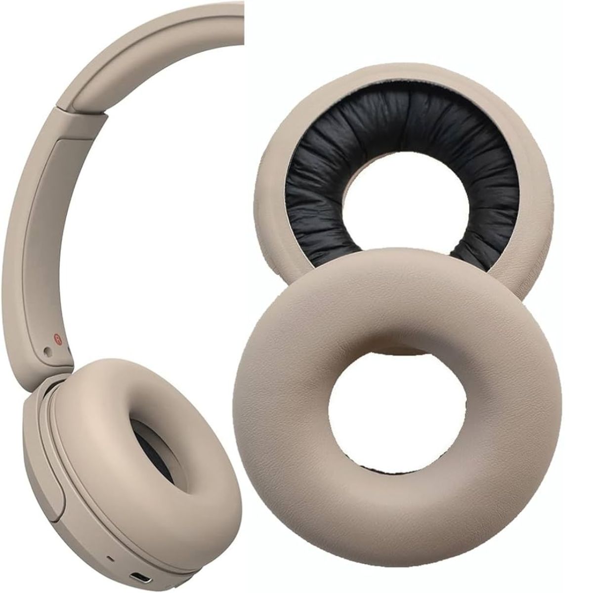 GENERICO - Almohadillas para Audifonos Sony Ch-520 Ch-510 beige