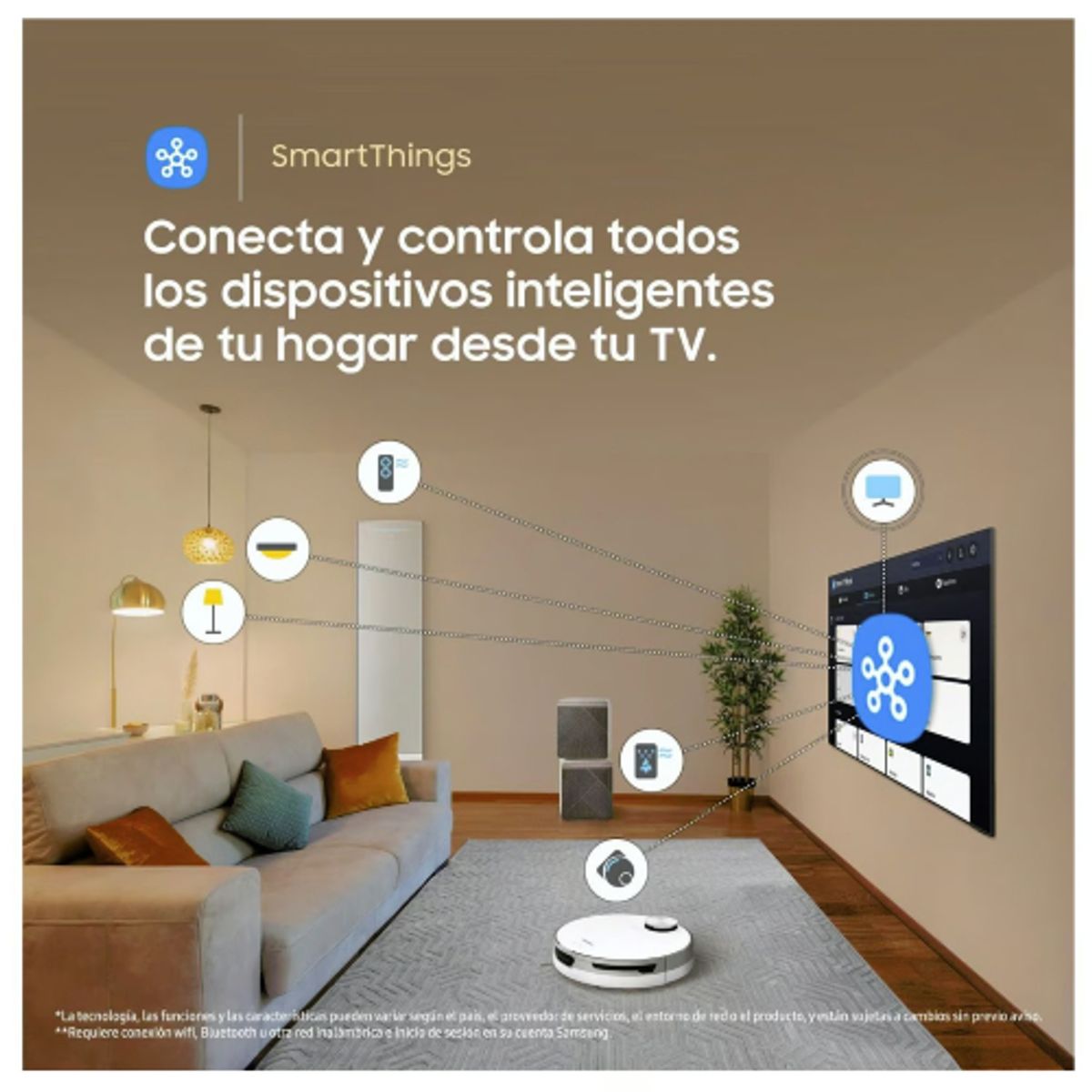 SAMSUNG - Televisor Samsung LED 50 Crystal UHD 4K 50DU7000 Tizen OS Smart TV