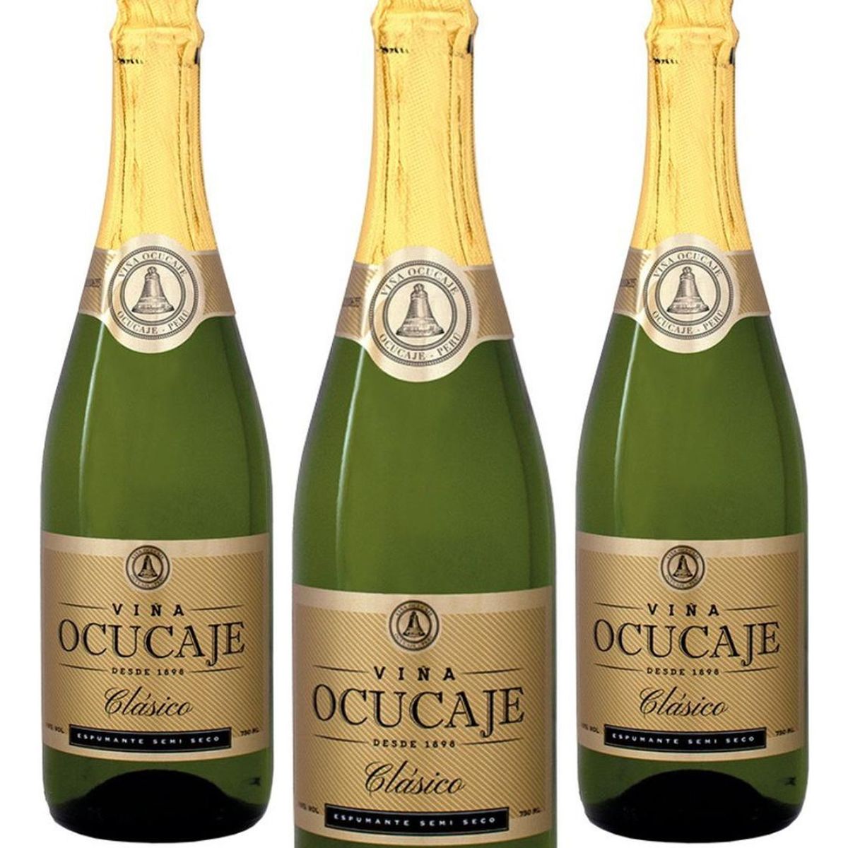 OCUCAJE - Pack x3 Vino Clasico Espumante 750 ml