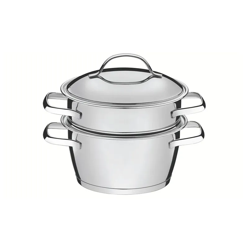 TRAMONTINA - Olla Vaporera 2Pz 16 cm Allegra Tramontina Acero Inoxidable 1.5L