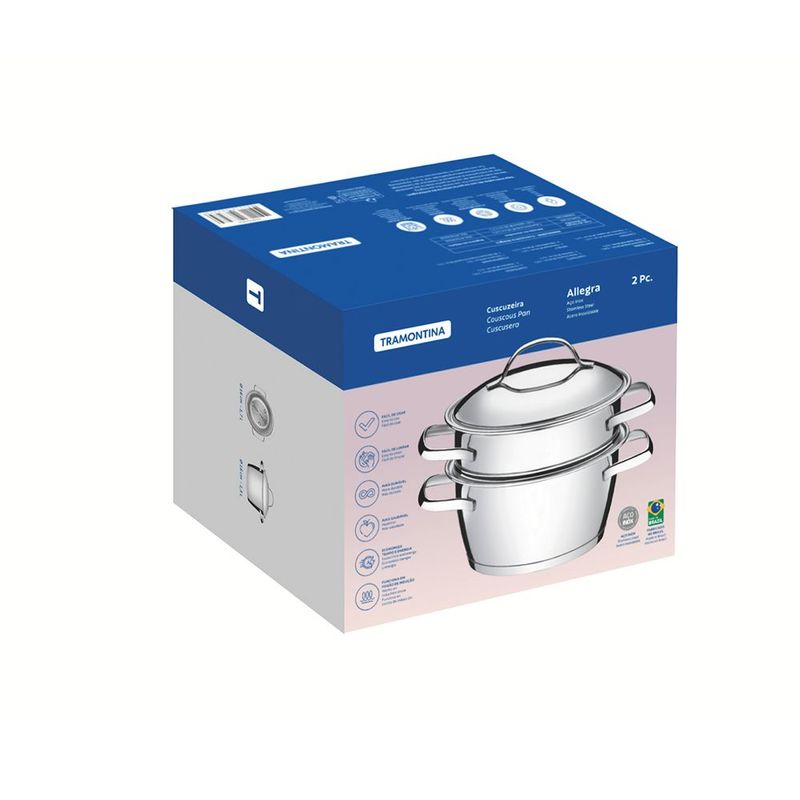 TRAMONTINA - Olla Vaporera 2Pz 16 cm (1.5L) Allegra - Tramontina