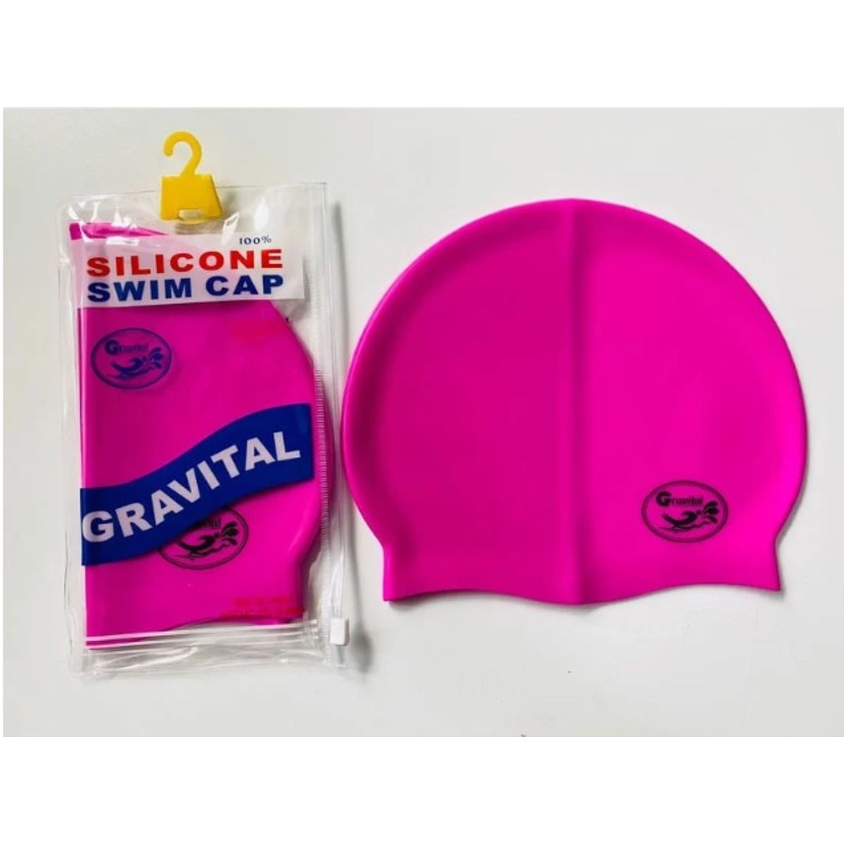 GRAVITAL - Gorro de silicona de natación Rosado