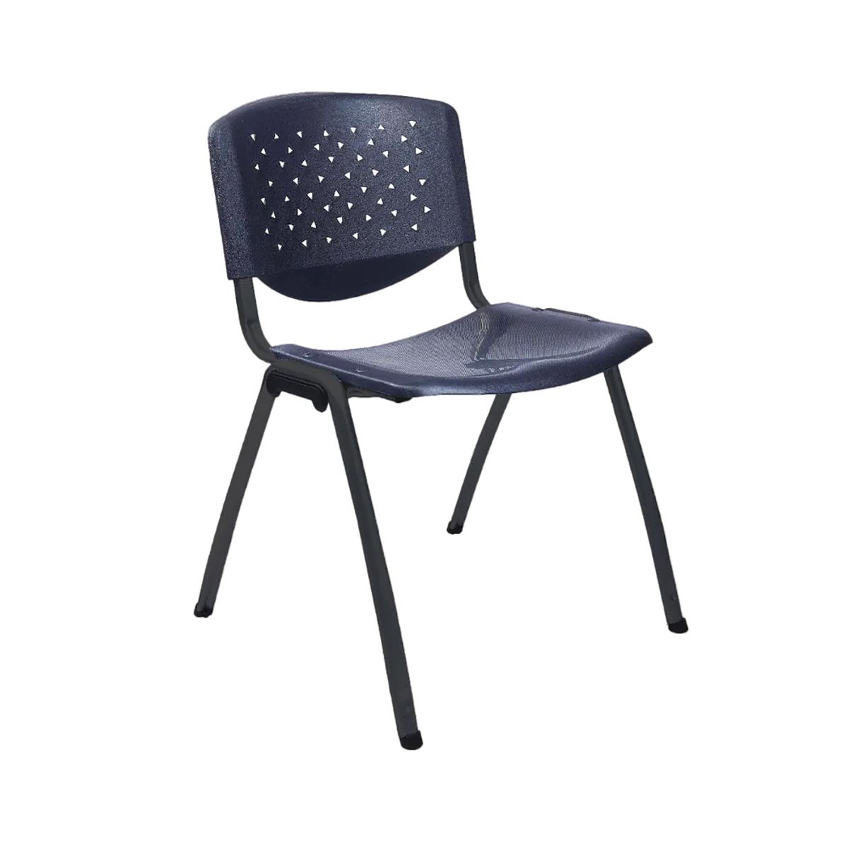 OFIDEAS - Silla de Oficina Visita Prisma Tubo Negro Asiento Negro Ofideas