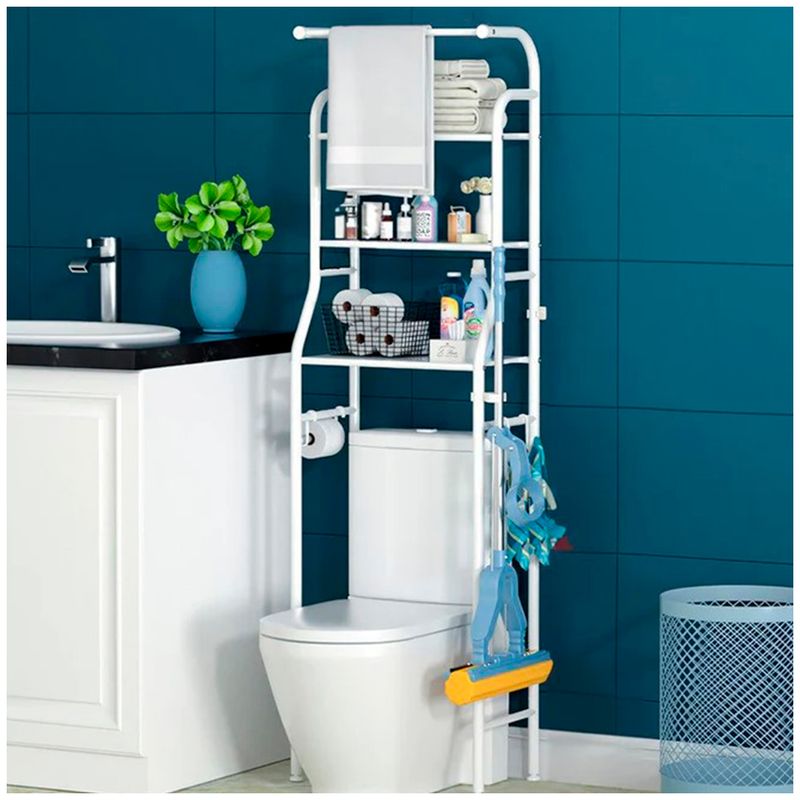 GENERICO - Estante de Baño 3 Niveles Blanco