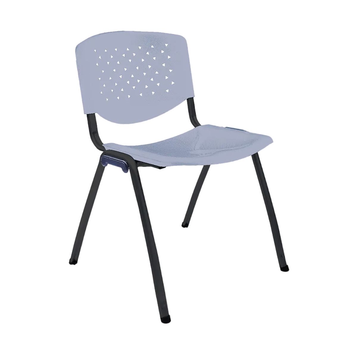 OFIDEAS - Silla de Oficina Visita Prisma Tubo Negro Asiento Gris Ofideas