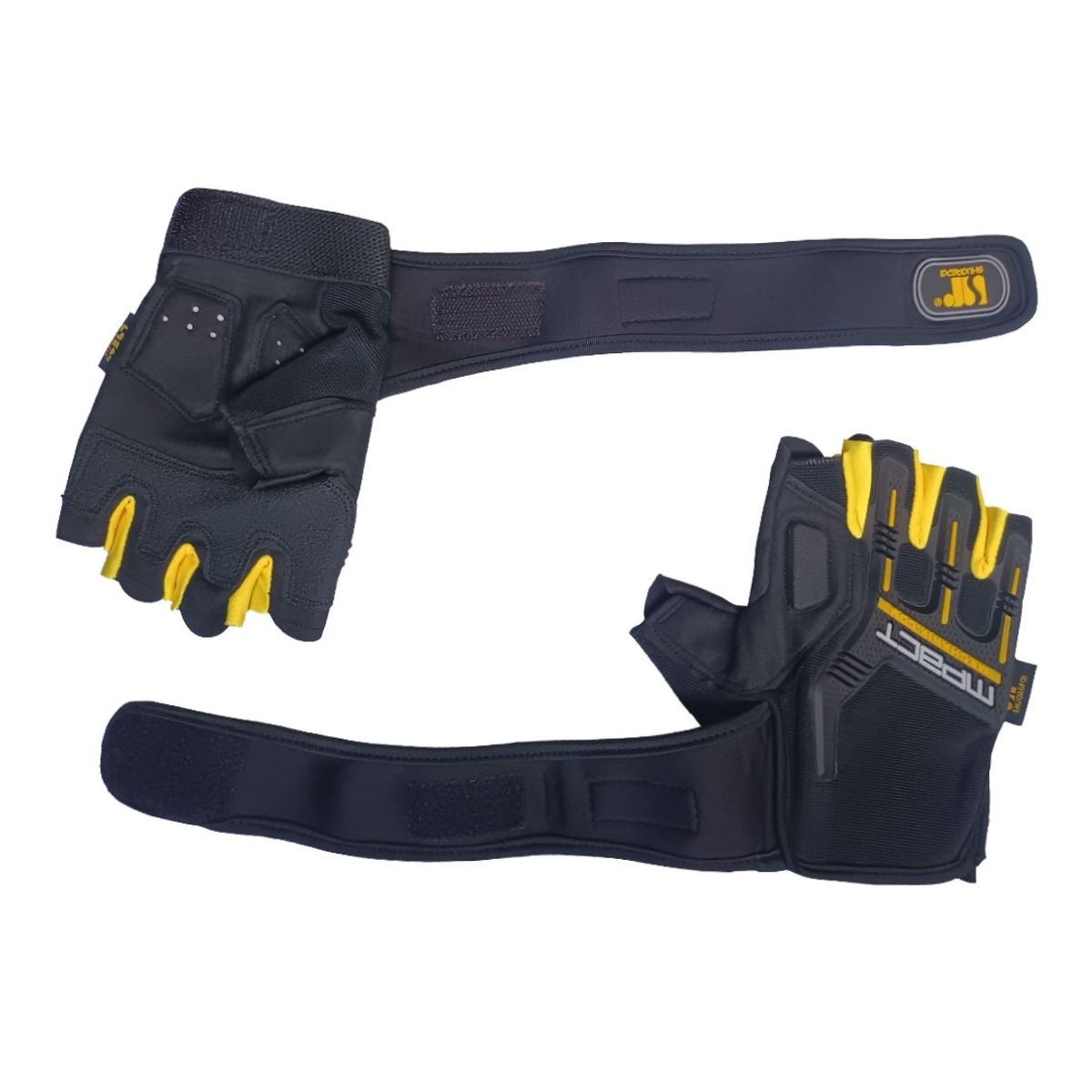 TODO FIT - Guantes ejercicio de pesas ciclismo amarillo