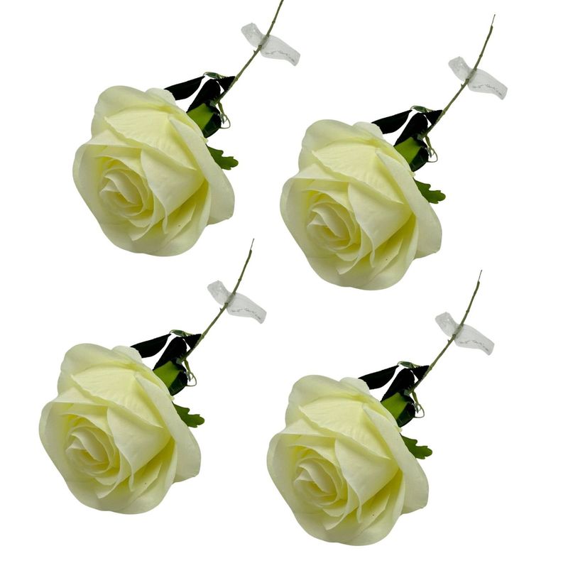 FLORIPA - Pack De 4 Rosas Unitarias BG234717WT FLORIPASTORE