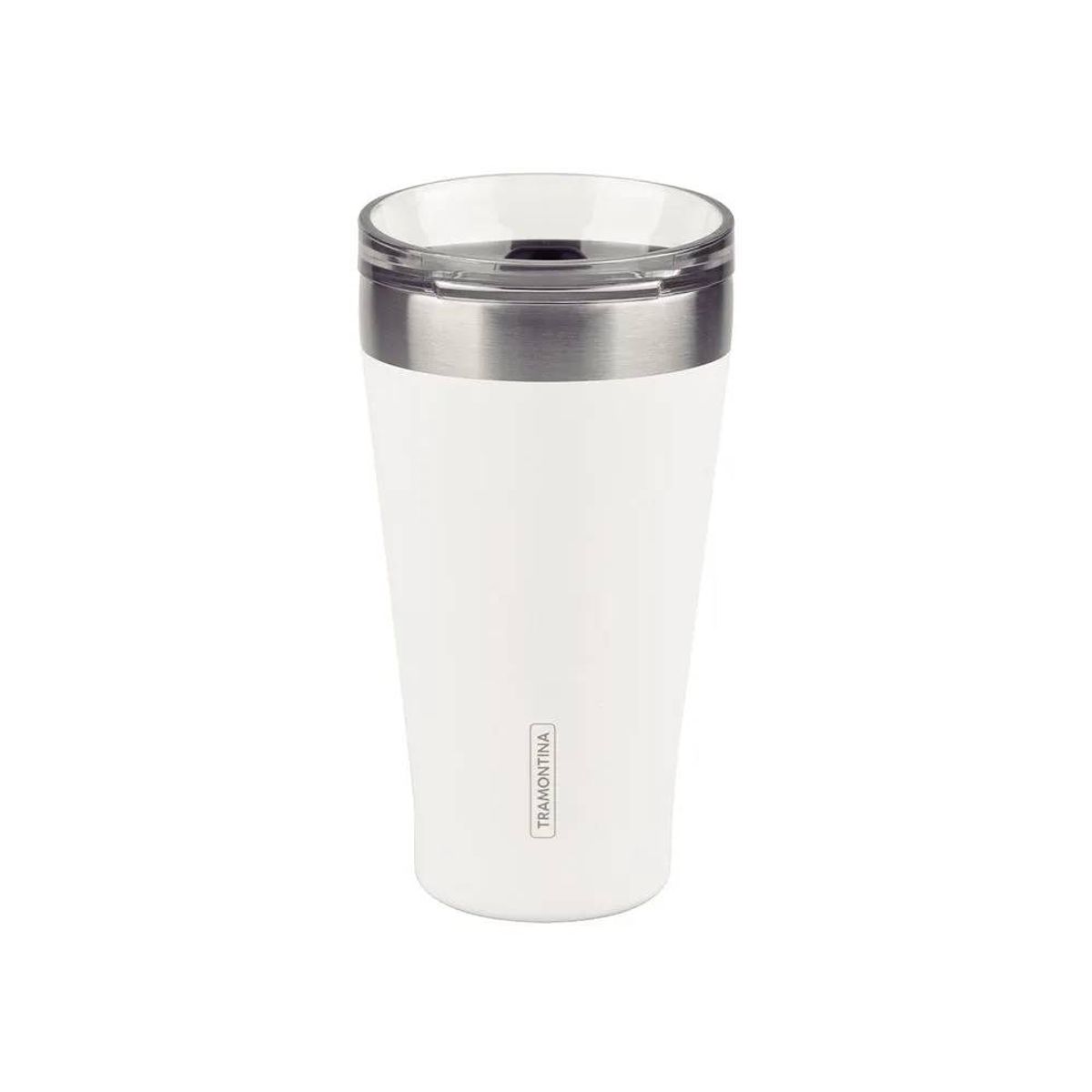 TRAMONTINA - Vaso Térmico con tapa 550 ml Blanco Exata - Tramontina