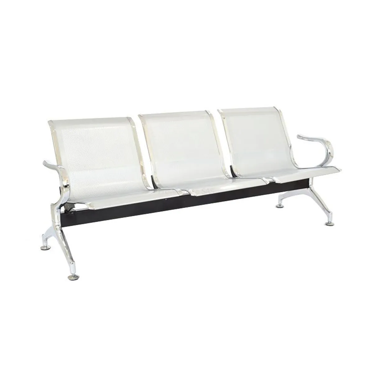 OFIDEAS - Banqueta de Espera-Tandem Sin Tapiz 3 Asientos Gris Ofideas