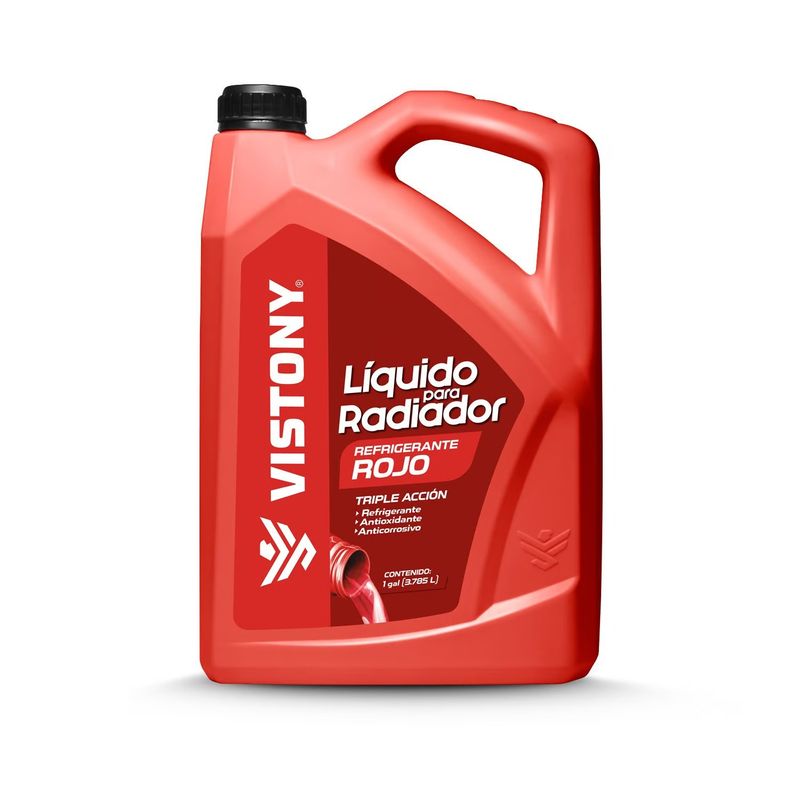 VISTONY - Líquido para Radiador Refrigerante Galón Rojo