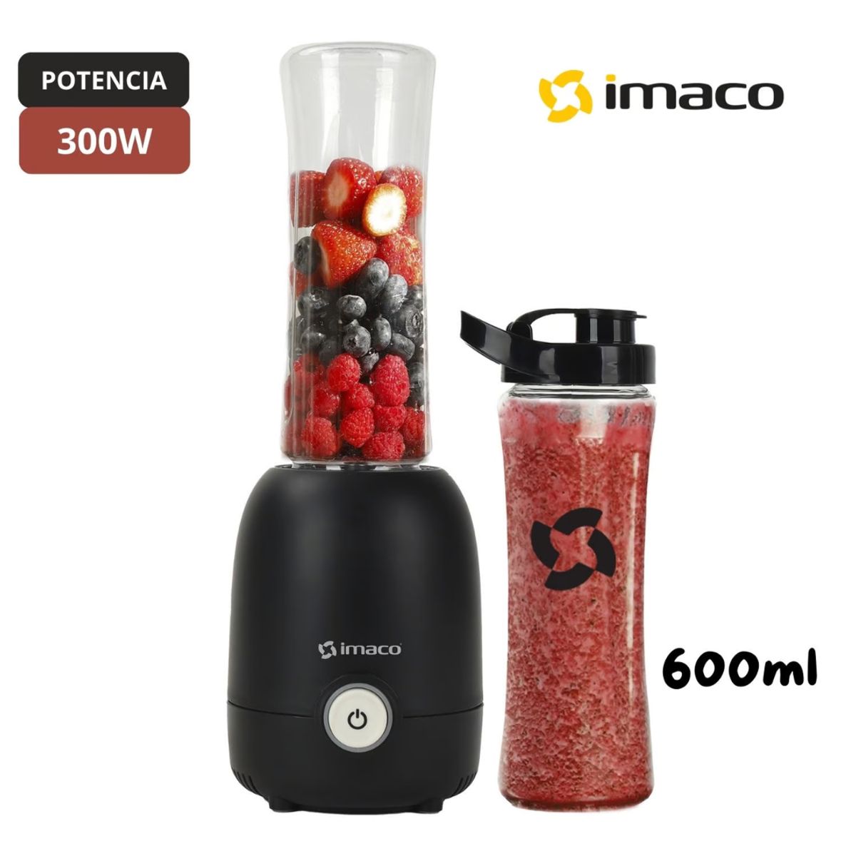 IMACO - Licuadora Personal  Imaco  300W vaso to-go quick mix