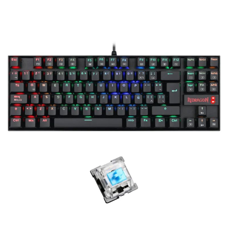 REDRAGON - teclado Redragon   KUMARA K552RGB  black BLUE SWITCH Español