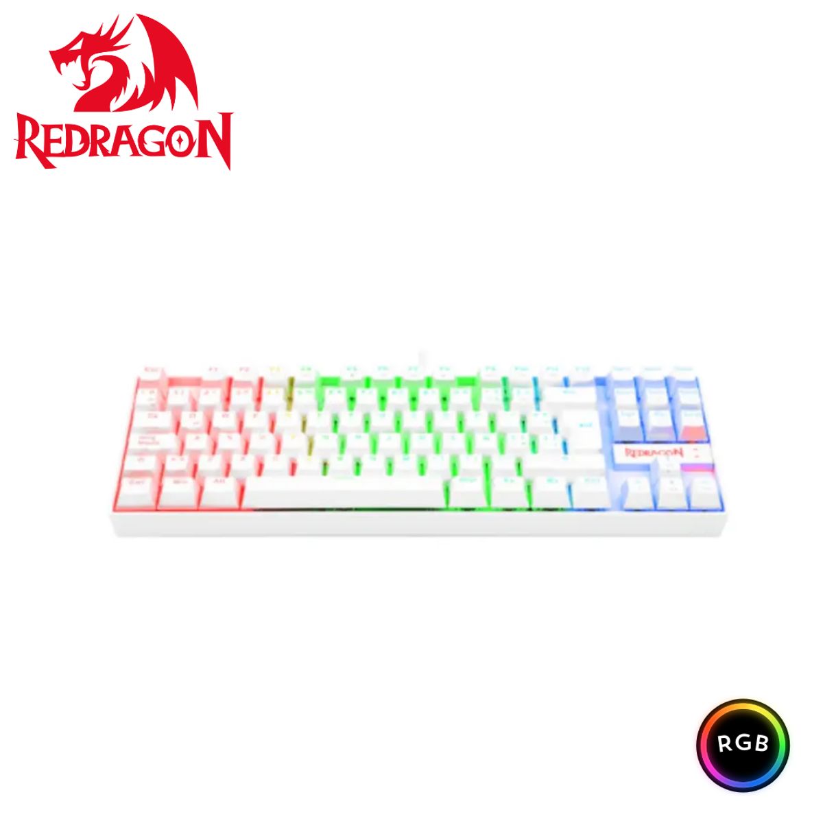 REDRAGON - Teclado Redragon KUMARA K552W-RGB WHITE Red Switch Español