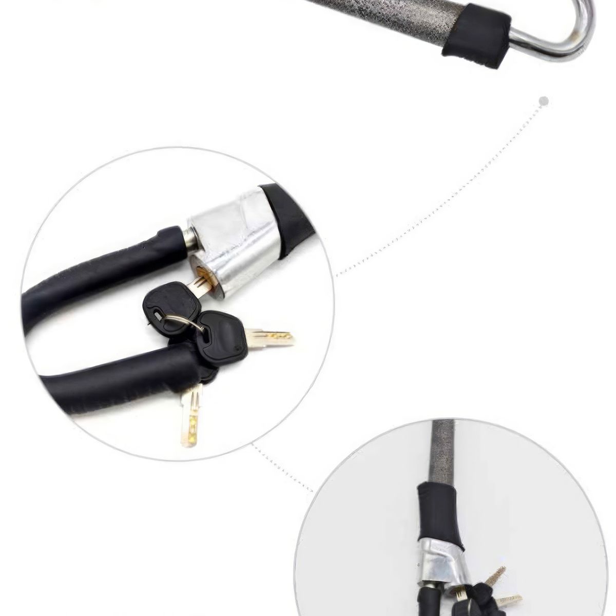 GENERICO - Bastón de Seguridad Anti Robo Timón Pedal Pesada