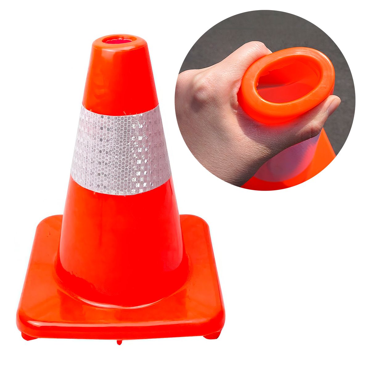 GENERICO - Cono de Seguridad PVC 30cm Reflectivo Flexible