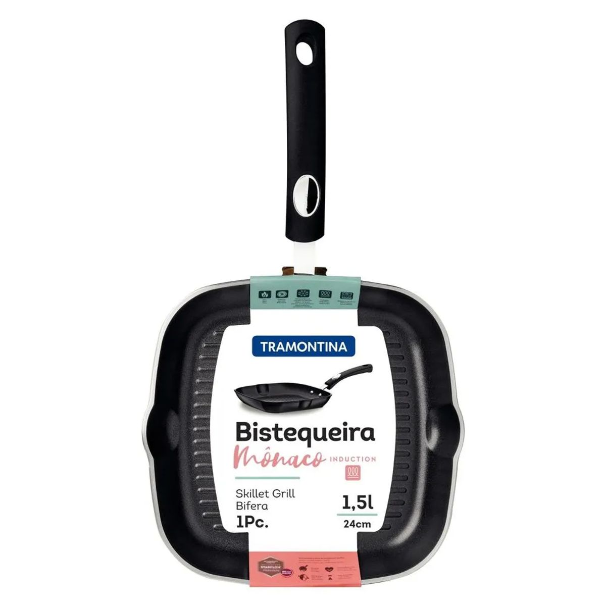 TRAMONTINA - Bifera 24Cm Monaco Induccion Negro 28702/024  Tramontina - 75145825