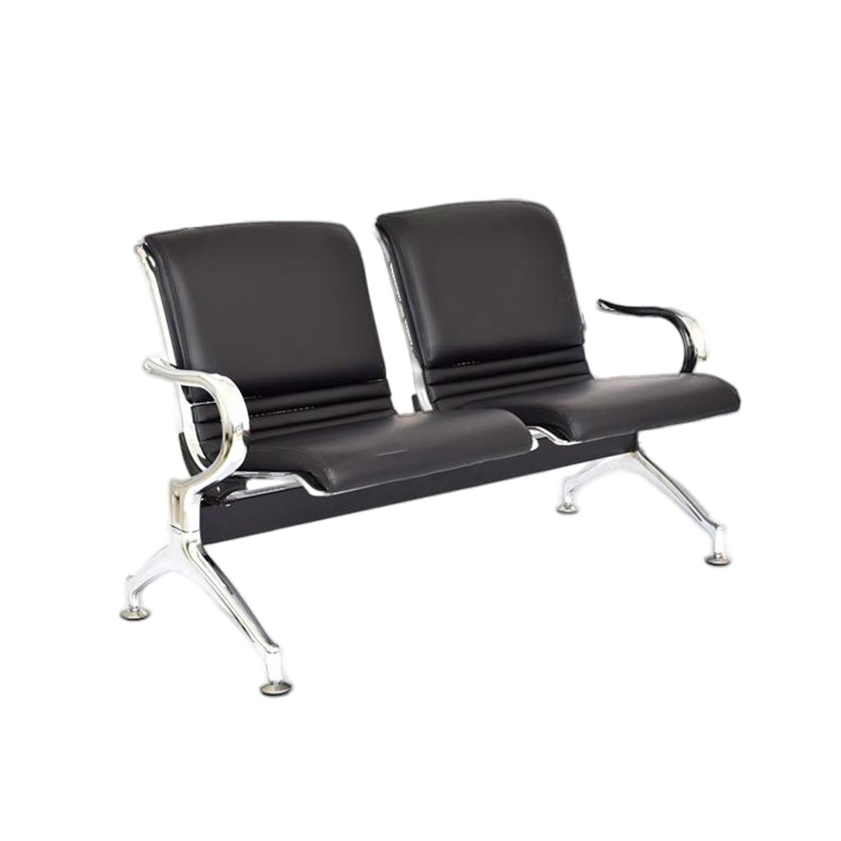 OFIDEAS - Butaca De Espera Negro 2 Cuerpos-Tandem Aeropuerto Full Tapiz Ofideas