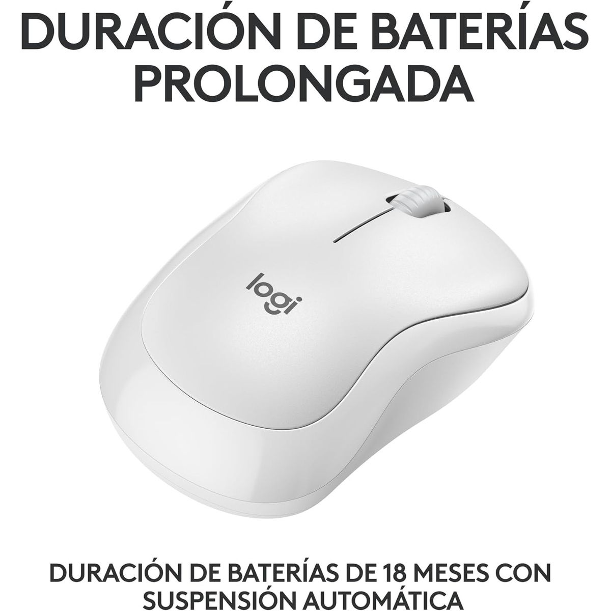 LOGITECH - Logitech Mouse M240 Inalámbrico Wireless Silent Blanco - 910-007116