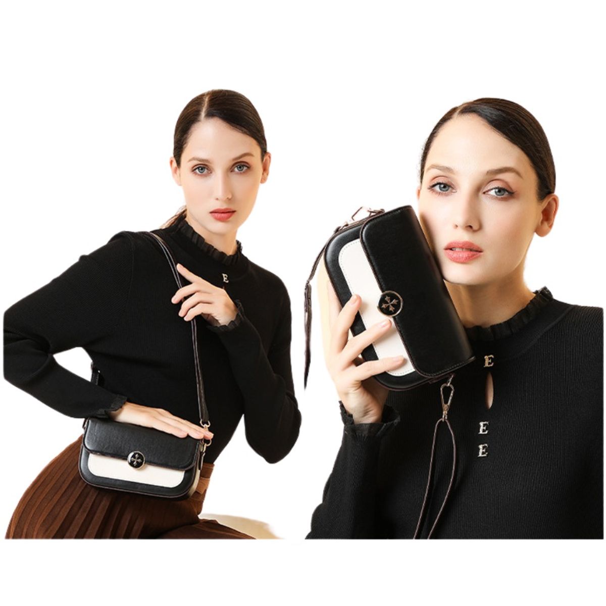 BAELLERRY - Bandolera de cuero vegano PU para dama 8636