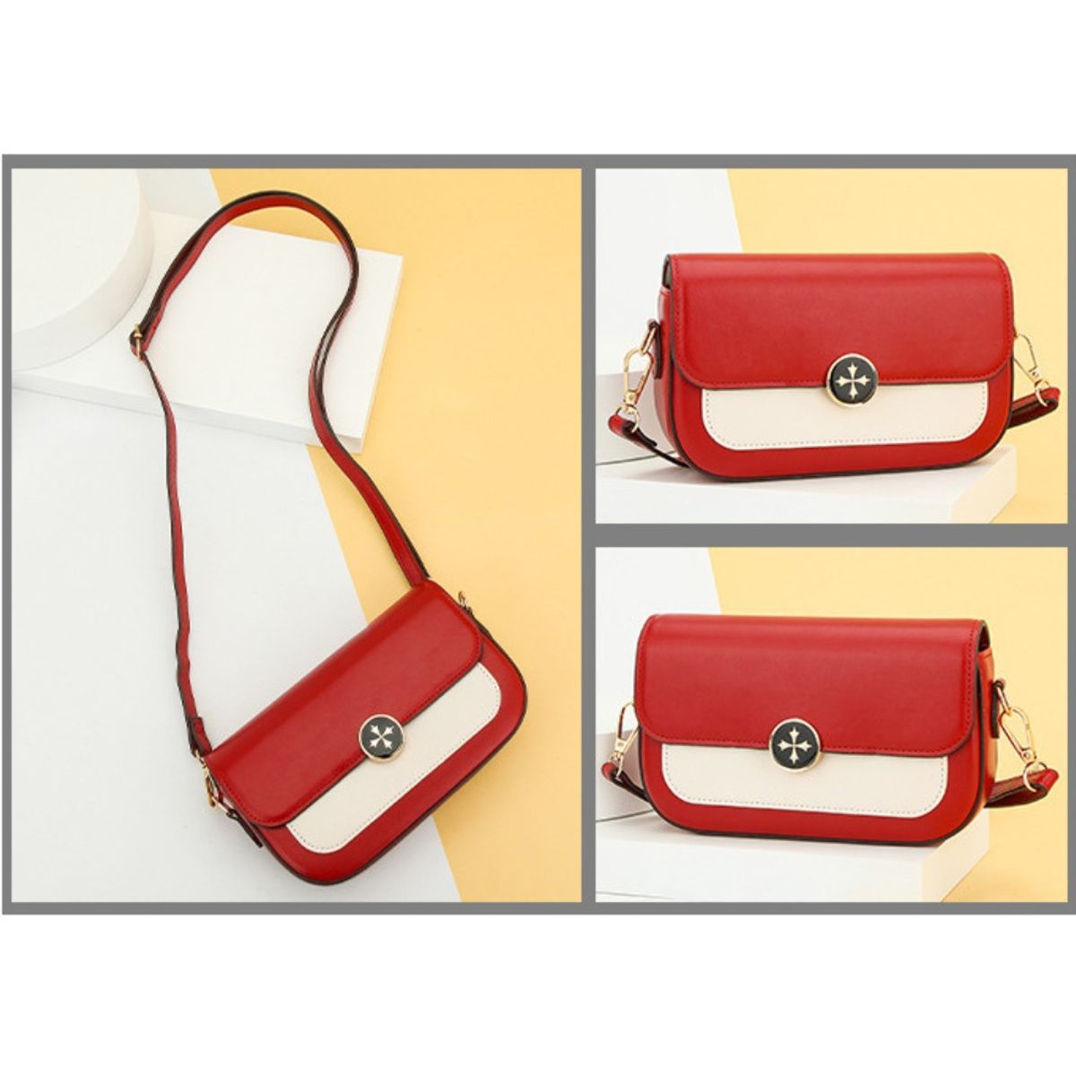 BAELLERRY - Bandolera de cuero vegano PU para dama 8636