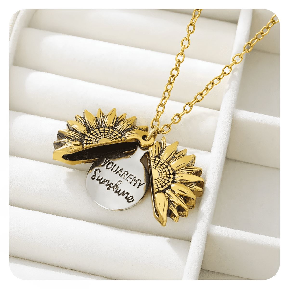 KARMY - Collar Girasol You Are My Sunshine Acero Joya Regalo Mujer