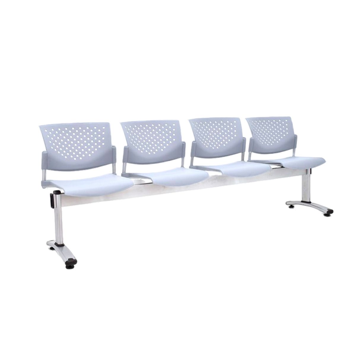 OFIDEAS - Banqueta De Espera Butterfly 4 Asientos Gris Estructura Gris Ofideas