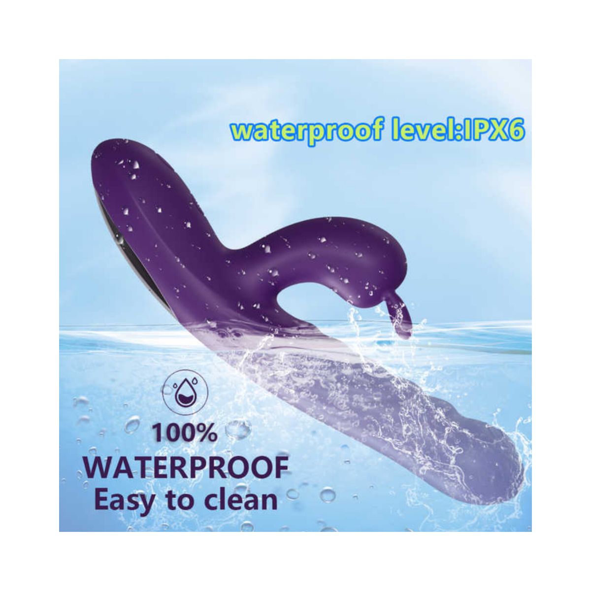 GENERICO - CONSOLADOR VIBRADOR TELESCOPICO CON MOTOR DUAL RABBIT